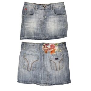 Vintage Miss Sixty Denim Jean Skirt Size 6T